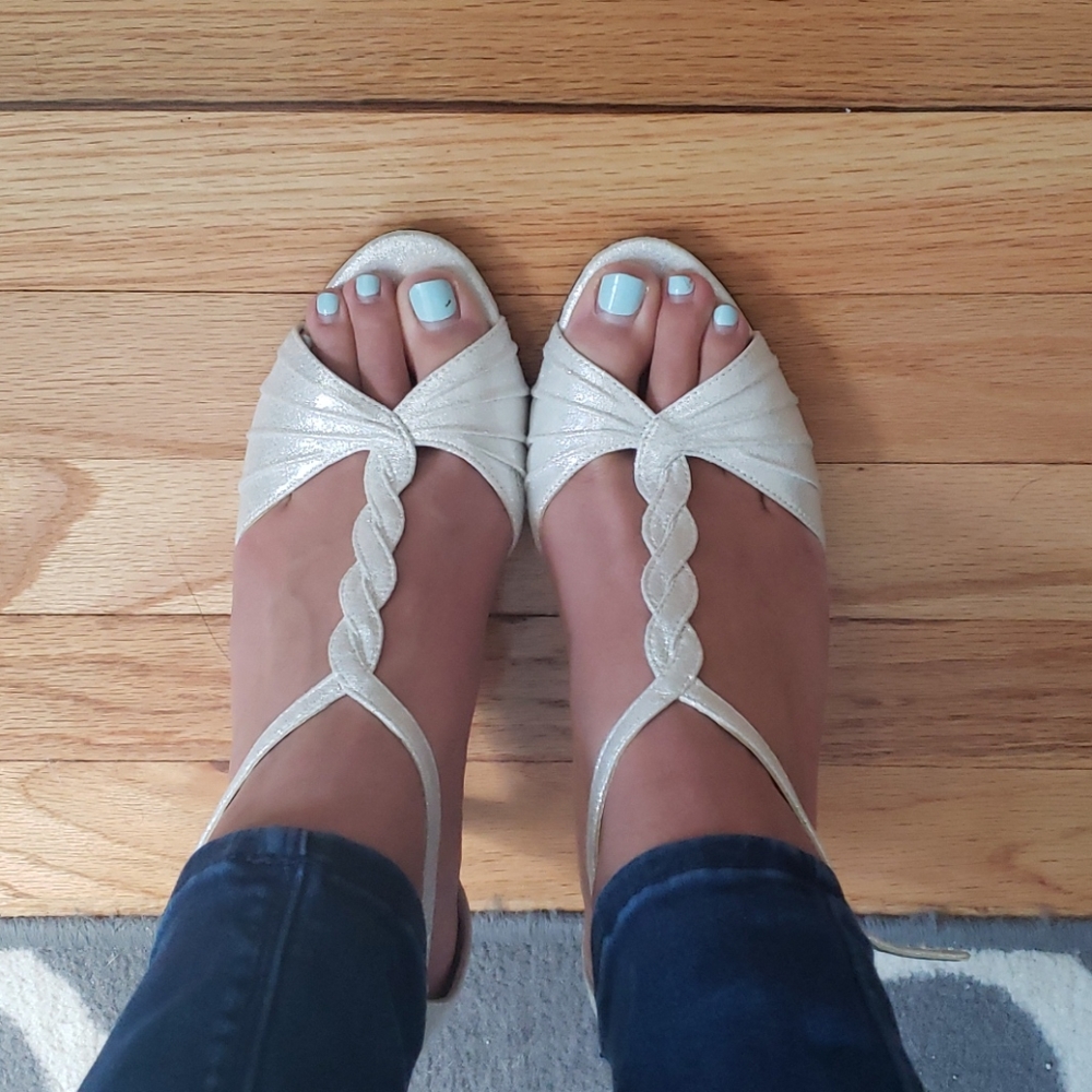 Silver sandals!